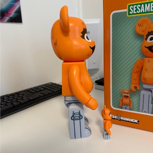 Bearbrick Oscar the Grouch orange 400% + 100% - Picture 5 of 10